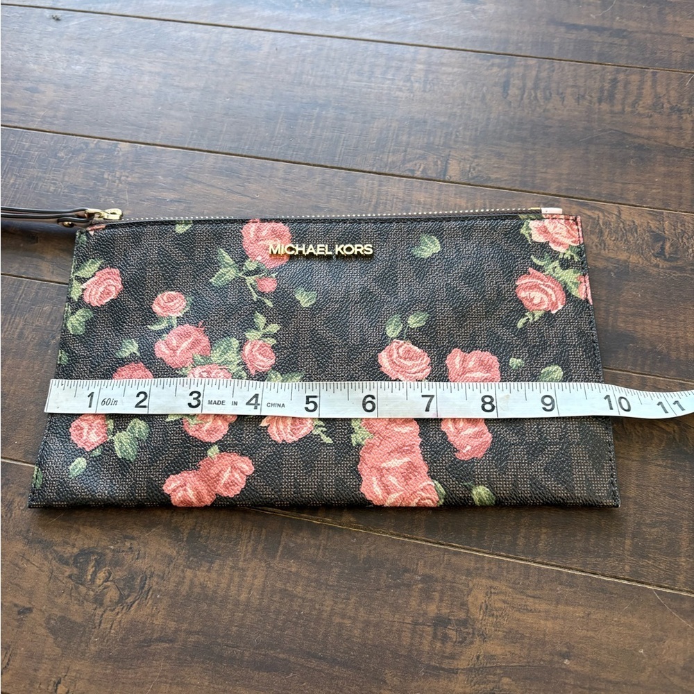 Michael Kors Floral Leather Wristlet Clutch - Picture 7 of 10